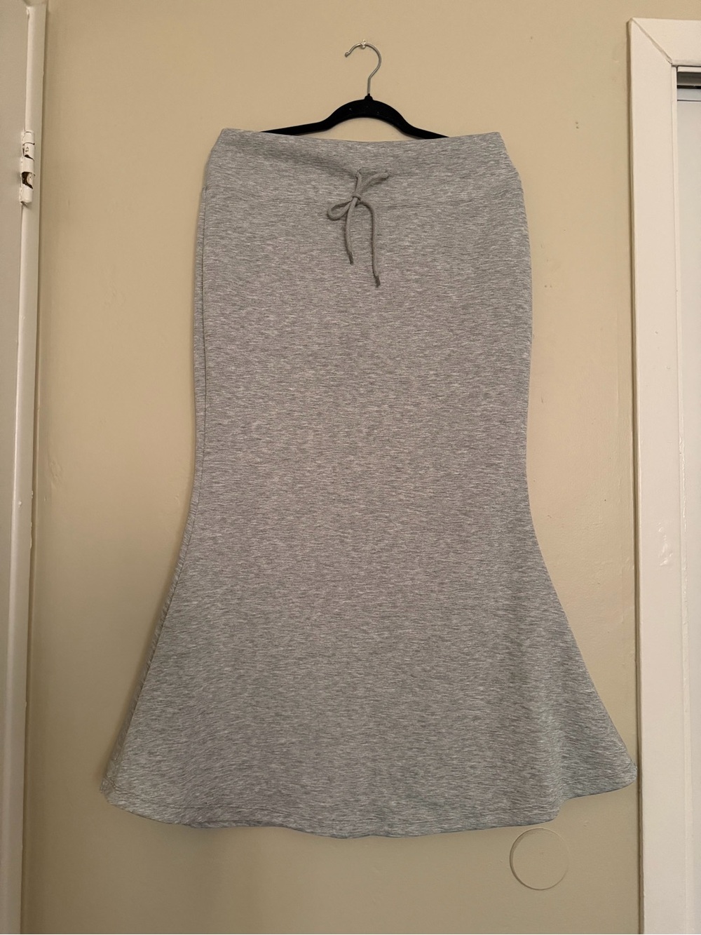 NWT HALARA Light Gray A-Line Drawstring Skirt